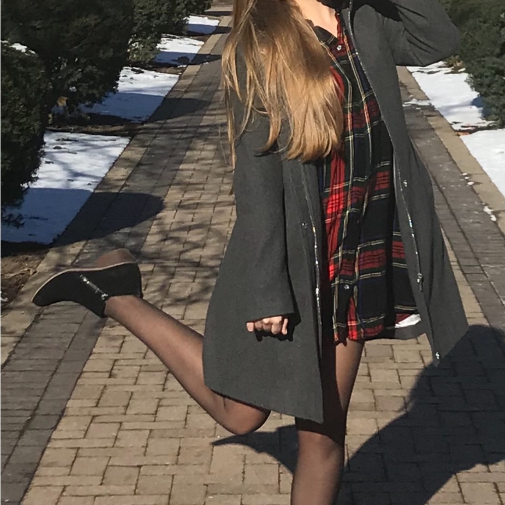 Calvin Klein charcoal gray pea coat
